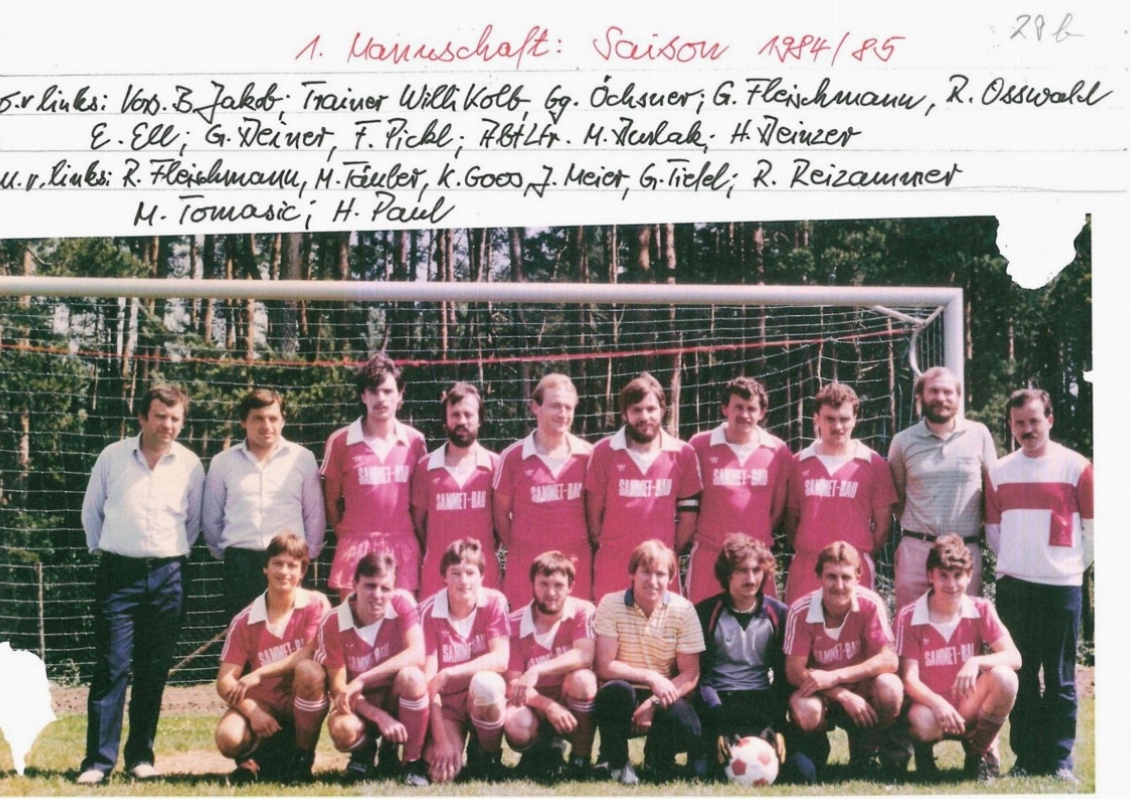1. Mannschaft 1984/85